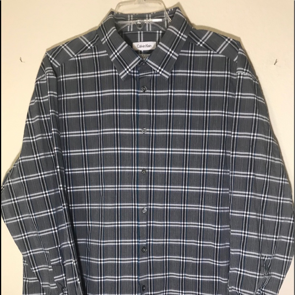 Calvin Klein Long Sleeve Dress Shirt Size 17 1/2